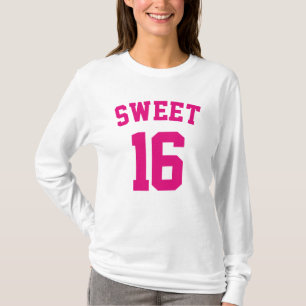 Sweet 16 Birthday Cute University Letters College T-shirt