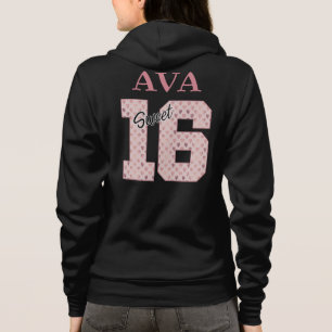 Sweet 16 Birthday Girl Roos Color Typografie Hoodie