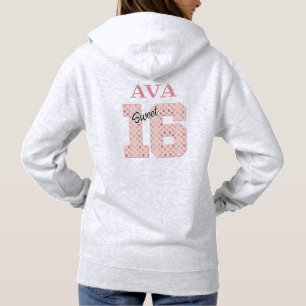 Sweet 16 Birthday Girl Roos Typografie  Hoodie