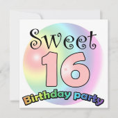 Sweet 16 birthday invitation Custom (Devant)