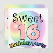 Sweet 16 birthday invitation Custom Kaart (Voorkant / Achterkant)