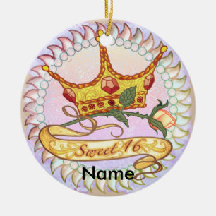 Sweet 16 Birthday Princess aangepaste ornamenten