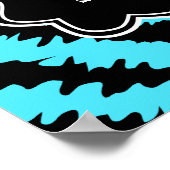 Sweet 16 Black and Turquoise Zebra Pattern Poster (Hoek)