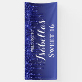 Sweet 16 | Blauw uiteinde Spandoek (Verticaal)