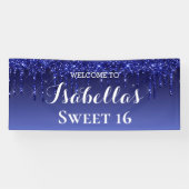 Sweet 16 | Blauw uiteinde Spandoek (Horizontaal)