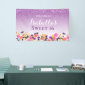 Sweet 16 | Bloemenslingerende Glitter Spandoek (Beurs)
