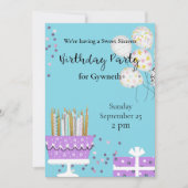 Sweet 16 bougies Anniversaire Invitation (Devant)