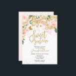 Sweet 16 Butterfly Invitation Blush Floral Gold<br><div class="desc">Un invitation lunatique de papillons parties scintillant rose et or. Idéal pour la fête du 16ème anniversaire sur le thème des papillons. PERSONNALISATION : Veuillez m'envoyer un message par le conversation si vous avez besoin d'une personnalisation, comme un changement de couleur. MODIFIER L'HEURE DE COMMANDE/D'EXPÉDITION EXISTANTE, ETC, veuillez contacter directement...</div>