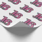 Sweet 16 cadeaupapier (Hoek)