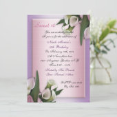 Sweet 16 calla lily invitation d'anniversaire élég (Debout devant)