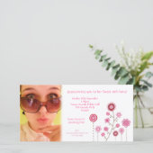 Sweet 16 Carte photo de fête d'anniversaire Modèle (Debout devant)