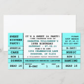 Sweet 16 Carte photo de l'invitation au concert (Devant / Derrière)