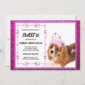 Sweet 16 Cavalier King Charles Spaniel Invitation (Devant)