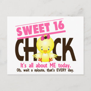 Sweet 16 Chick 3 Briefkaart