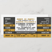 Sweet 16 Concert Ticket Invitation (Devant / Derrière)