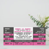 Sweet 16 Concert Ticket Invitation (Debout devant)
