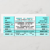 Sweet 16 Concert Ticket Invitation (Devant / Derrière)