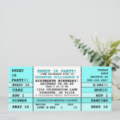 Sweet 16 Concert Ticket Kaart (Staand voorkant)