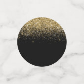 Sweet 16 Decoratietafel Confetti Zwart & Goud (Kleine voorkant)