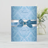 Sweet 16 Elegant Invitation (Bleu) (Debout devant)