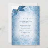 Sweet 16 Elegant Invitation (Bleu) (Dos)