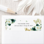 Sweet 16 Emerald Green Floral Butterfly Etiket (Insitu)