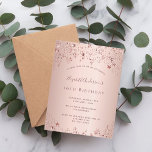 Sweet 16 étoiles roses en or invitation<br><div class="desc">Une invitation moderne, élégante et glamour pour une fête de 16e anniversaire Sweet pour fille. Un arrière - plan d'or rose aux étoiles d'or rose. Le nom est écrit avec un rose moderne de couleur or foncé à la main écriture style. Modèles pour les détails de votre fête. Retour :...</div>