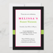 Sweet 16 Faux Jewel and Ribbon Photo Invitation (Dos)