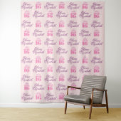 Sweet 16-feest achtergrond Step and Repeat Wandkleed (In situ)