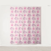 Sweet 16-feest achtergrond Step and Repeat Wandkleed (Voorkant)