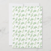 Sweet 16 Feuilles de fête Gold Frame Invitation d' (Dos)