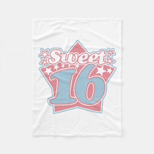  Sweet 16 Fleece Deken (Voorkant)