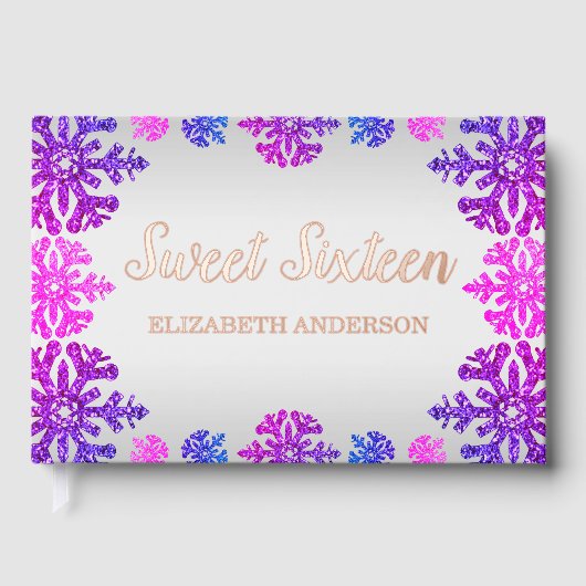 Sweet 16 Flocon de neige hivernal Anniversaire (Recto)