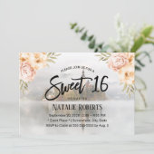 Sweet 16 Floral Fairy Tale Misty Lake Kaart (Staand voorkant)