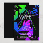 Sweet 16 Flyer Club thème Invitation promotionnell (Devant / Derrière)
