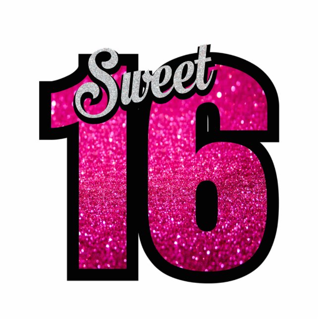 Sweet 16 fotobeeldje sleutelhanger (Voorkant)