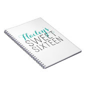 Sweet 16 Gastenboek Notitieboek (Rechterzijde)