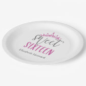 Sweet 16 Gepersonaliseerd Papieren Bordje (Gekanteld)