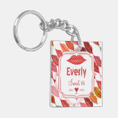 Sweet 16 gepersonaliseerde foto sleutelhanger (Voorkant Links)