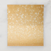 Sweet 16 Glitter Bokeh Lights Custom Place Card (Binnenkant ongevouwen)