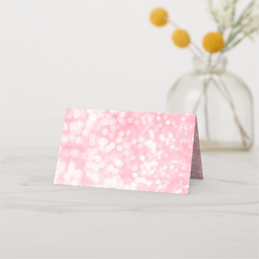Sweet 16 Glitter Bokeh Lights Custom Place Card (Achterkant)
