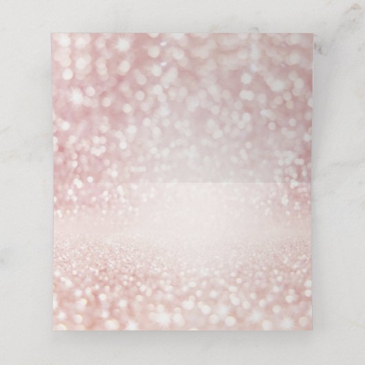 Sweet 16 Glitter Bokeh Lights Custom Place Card (Binnenkant ongevouwen)