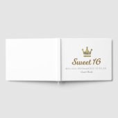 Sweet 16 Glitter Gold Crown Princess Gastenboek (Volledig)