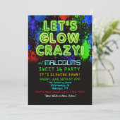 Sweet 16 Glow Party Anniversaire Invitation (Debout devant)