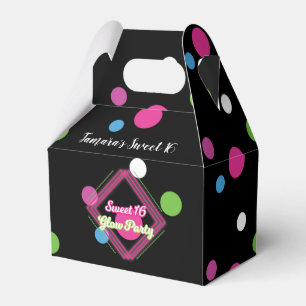 Sweet 16 Glow Party Snoep Favor Box Bedankdoosjes