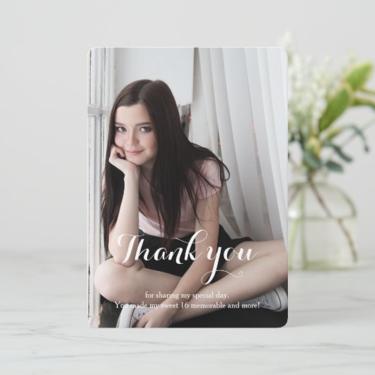 Sweet 16 - Hartelijk dank - blauwe kaart (Staand voorkant)