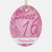 Sweet 16 Heart - Birthday Keramisch Ornament (Rechts)