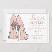 Sweet 16 High Heel Invitation Anniversaire (Devant)