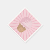 Sweet 16 Ice Cream Roze Verjaardagsfeestje Servett Servet (Hoek)