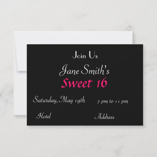 Sweet 16 Invitation (Dos)